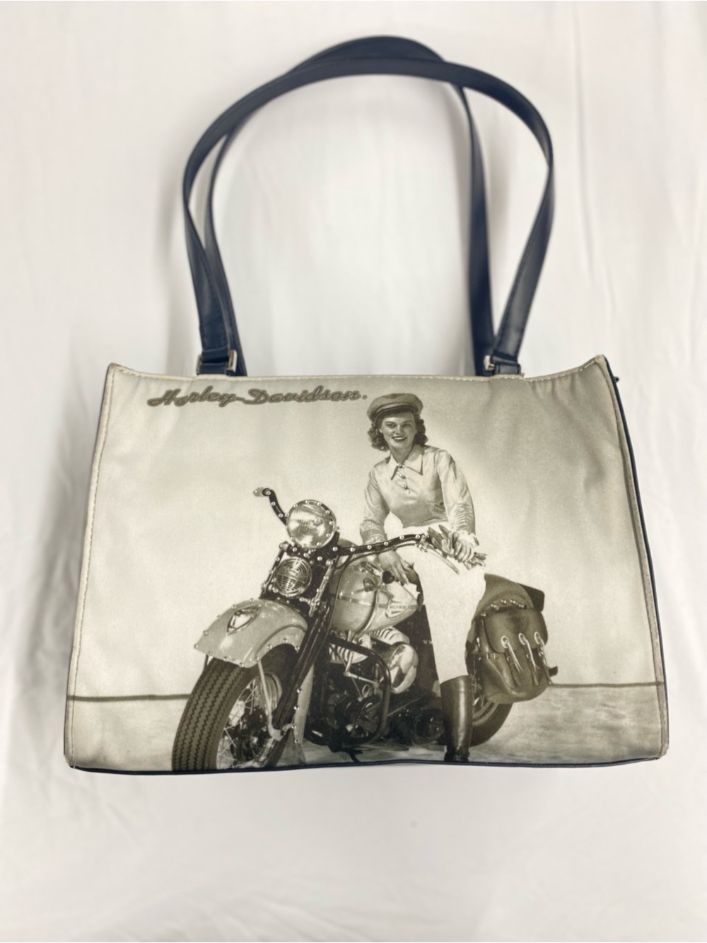 Harley‑Davidson Black & White Purse | Biker Mini Bag 10x7